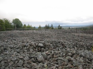 Slagg vid gruvan i Huså